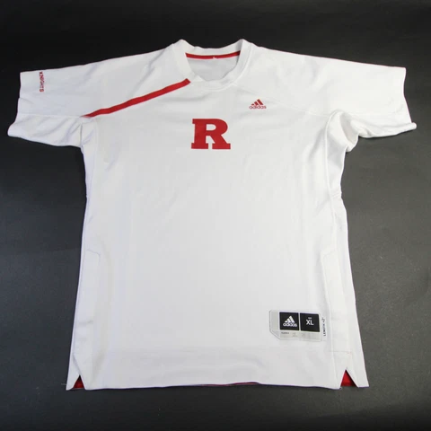 Rutgers Scarlet Knights adidas Short Sleeve Shirt Men's White/Red Used Cover