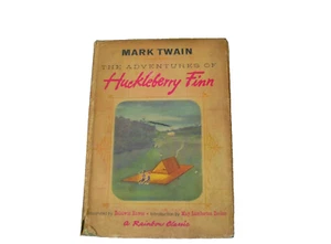 1947 The Adventures of Huckleberry Finn ,Mark Twain Illustrated by Baldwin Hawes - Picture 1 of 7