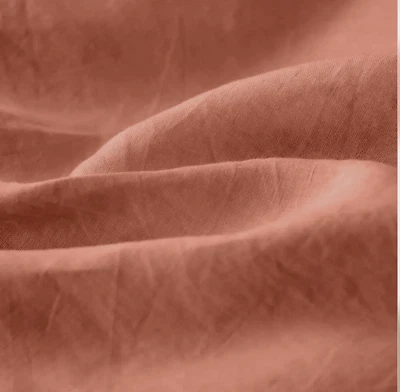 Brown Pure Linen soft washed by the yard for sewing, 100% linen fabric prewashed - Image 1 of 4