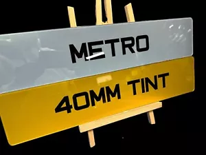 TINTED PRINTED IRISH METRO HIGHEST QUALITY PLATES 40 MM LETTERS/NUMBERS TINTED - Picture 1 of 4