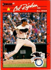 1990 Donruss Baseball Card Cal Ripken Jr. All-Star #676 Baltimore Orioles
