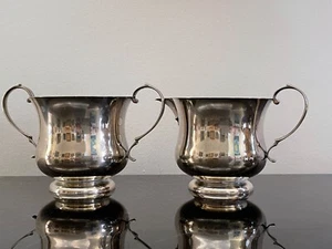Antike Medley & Langhans solide Sterlingsilber Milchkännchen und Zuckerschüssel 295 Gramm - Bild 1 von 8
