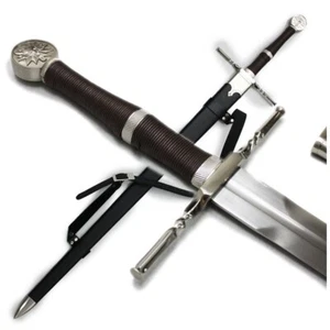 Geralt's Steel Sword, Carbon Steel Sword, Geralt of Rivia's Steel Sword with Sca - Bild 1 von 2