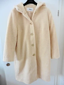bonprix Damen WebpelzTeddy Mantel Gr. 48 Beige gefüttert Kapuze shell Tissu - Bild 1 von 11