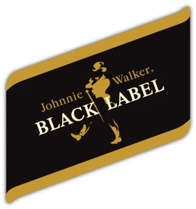 Johnnie Walker Black Label Logo Sticker Car Bumper Decal - 9'', 12'' or 14'' - Picture 1 of 1