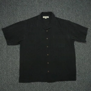 Tommy Bahama Hemd Herren Large schwarz Seide Sailking Sails Call bestickt * - Bild 1 von 11