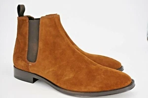 NUEVO | BOTÍN CHELSEA $548 BROOKS BROTHERS POLAR DORADO 11.5 MARRÓN ITALIA - Imagen 1 de 12
