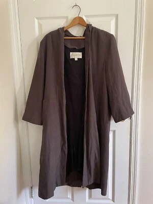 Jones New York Mujer Capa Chaqueta Mediana Verde/Gris Primavera Abrigo Forro Extraíble Foto 1 de 4