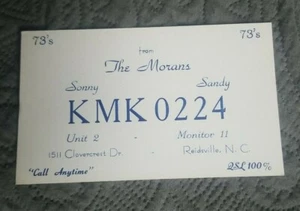 Reidsville North Carolina - KMK 0224 - CB Ham Radio QSL Card - Picture 1 of 1