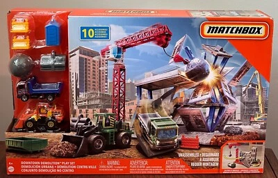Matchbox Downtown Demolition Play Set Car & Track Set Kids Toy New KK - Image 1 of 2