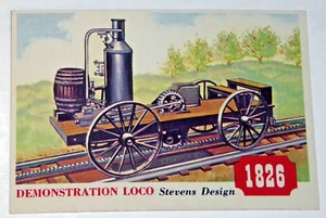 1955 Topps Rails & Sails #92 Demonstration Loco Stevens Design - Picture 1 of 2