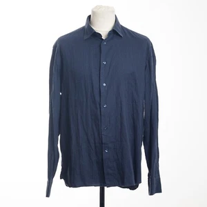 BRANCACCIO Shirt Blau Micro Dot Baumwolle Italy Made 44/17,5 - Bild 1 von 5