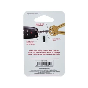 3 ~ KeySmart KeyConnect Stainless Steel Silver Rotating Swivel Key Ring 1 pk - Picture 1 of 2