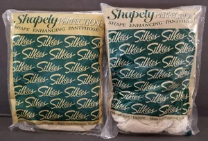 Lot of 2 Silkies Shapely PERFECTION Pantyhose Off-White Medium Shape Enhancing - Picture 1 of 3