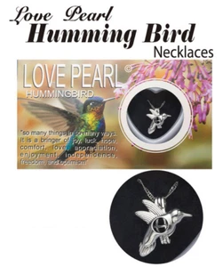 Hummingbird Pearl Necklace Wish Love Pearl Kit Gift Box 16" - Picture 1 of 6