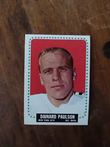 1964 Topps Football #122 Dainard Paulson New York Jets NRMT - Picture 1 of 2