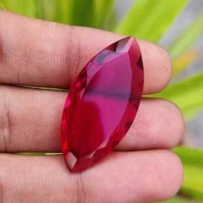 Natural 100 Ct Marquise Cut Brazilian Flawless Red Topaz Certified LooseGemstone - Image 1 of 4