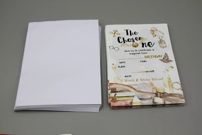 CANTIDAD:20 Invitaciones Tarjetas/Sobres Harry Potter Feliz Cumpleaños al Elegido Foto 1 de 4