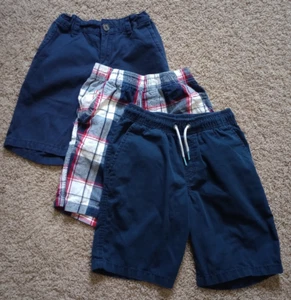 Lot of 3 Boys Shorts Blue and Plaid Size 8-10 EUC Cat & Jack, Basic Editions - Picture 1 of 10