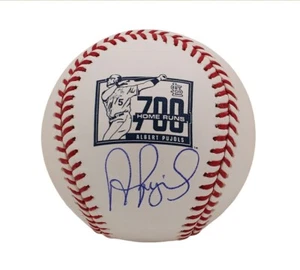 Béisbol blanco firmado por Albert Pujols St. Louis Cardinals Rawlings 700 carreras en casa - Imagen 1 de 3