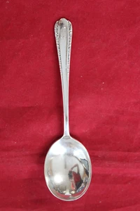 Cuchara sopera Meriden Britannia Moonglow 5 7/8" cuenco redondo "C" mono (1938) ~32 g - Imagen 1 de 9