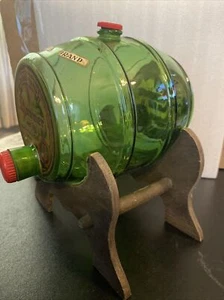 Rare vintage Junelbrand Hammer Brennerei Heilbronn Glass mini keg with stand - Picture 1 of 10