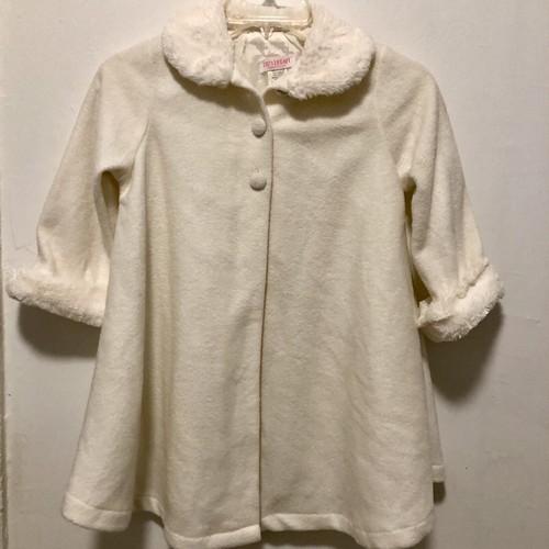 OFF WHITE Cappotto bambina taglia 3 4 bambino sogno primavera inverno bianco cappotto leggero bordo soffice