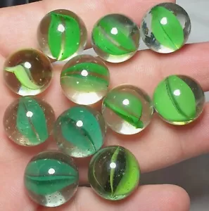11 x Cats Eye Loaded Shimmering Aventurine Vintage Marbles - Picture 1 of 11