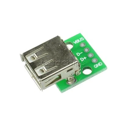 10PCS Type A Female USB To DIP Adapter Converter For Arduino 2.54MM PCB Board - Image 1 of 4