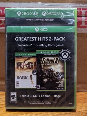 Fallout 3 Game Of The Year GOTY Edition & Rage For Xbox One NEW SEALED 2-pack - Image 1 of 4