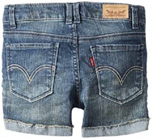 Levi's Big Girls' Ryanne Shorty Short, Blue Spirit/Silver Glitter, 8 - Picture 1 of 2