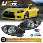 DEPO Euro Black Housing Clear Lens Headlights For 06-12 Mitsubishi Eclipse GT