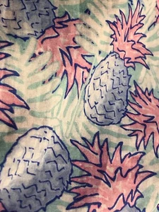 Vineyard Vines Lightweight Scarf Pineapple Chappy  Tassel Blue Pink NWT Ships Fr - Picture 1 of 3