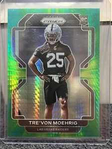 Pulsar Panini Prizm 2021 verde neón Tre’von Moehrig #393 novato/175 Raiders - Imagen 1 de 2