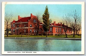 Postkarte Santa Fe Krankenhaus Fort Madison Iowa - Bild 1 von 2