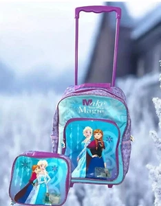 Frozen Anna & Elsa Rollkoffer Troli Rucksack + kleine Tasche Kinder Eiskönigin - Bild 1 von 12