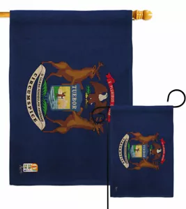 Michigan Garden Flag Americana States Decorative Small Gift Yard House Banner - Picture 1 of 19
