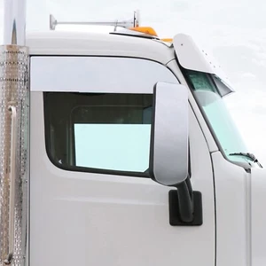 Par de tapas de corte de acero inoxidable de 6" para montaje de marco de ventana para camión Peterbilt 567/579 - Imagen 1 de 4