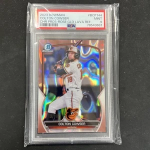 2023 Bowman Colton Cowser Chrome Prospect Rose Gold Lava 10/10 BCP144 PSA 9 - Picture 1 of 3