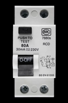 MK 80 AMP 30mA DOUBLE POLE RCD TYPE AC 7880S - Image 1 of 4