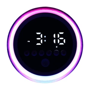 P12 Digital Alarm Clock Portable Bluetooth Speaker Dimmable LED Light FM Radio - Picture 1 of 9