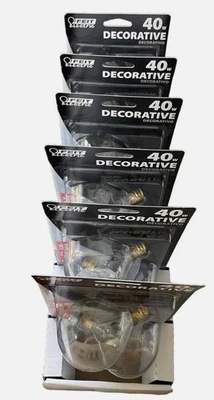 Candelabro transparente Feit Electric 16,5 40 W BP40G161/2/DL | Paquete de 6 x 2 | 12 en total  Foto 1 de 4