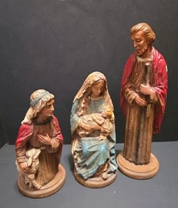 Vintage Alfco Lg. Krippe Jesus Maria Josef Schäfer Figur RAR Latex Set - Bild 1 von 23