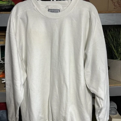 Sudadera De Colección Santee Vellón en Blanco Para Hombres XXL Blanca Pesada Cuello Redondo EE. UU. Foto 1 de 4