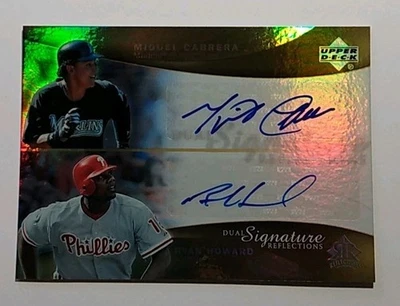 2005 05 Upper Deck UD Reflections Miguel Cabrera Ryan Howard Dual Autograph Auto - Image 1 of 2