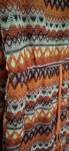 Strickkleid Damen Kleid Gr. 40 NEU Orange Braun SOMMERKLEID - Bild 1 von 3