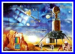 NEVIS 2000 SPACE MARS OBSERVATOR S/S SC#1214 MNH CV 4,00 $ ASTRONOMIE - Bild 1 von 1