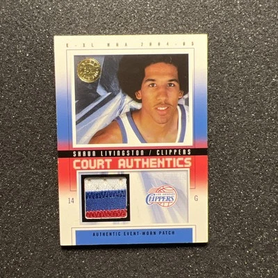 2004-05 E-XL Fleer SHAUN LIVINGSTON #CA-SL 16/50 Court Authentics PATCH CLIPPERS - Imagem 1 de 4