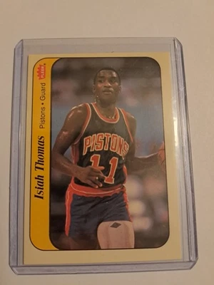 Fleer 1986-87 - Pegatinas Isiah Thomas #10 (RC) Detroit Pistons Salón de la fama Foto 1 de 2