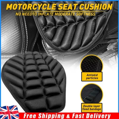 Universal Motorcycle Seat Cover Shock Absorption Seat Cushion Breathable Pad UK - Image 1 of 4